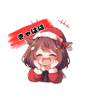 キュートな女の子 クリスマスvar.（個別スタンプ：12）