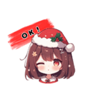 キュートな女の子 クリスマスvar.（個別スタンプ：14）