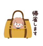 モノトーンLongちゃん・冬（個別スタンプ：19）