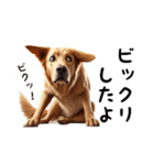 犬のゴールデンレトリバーのスタンプです。（個別スタンプ：35）