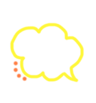 手描きで吹き出し：アレンジ機能に使える♪（個別スタンプ：2）