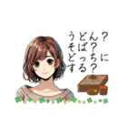可愛い女性が食事の質問（lycopene作）（個別スタンプ：20）