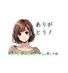 可愛い女性が食事の質問（lycopene作）（個別スタンプ：26）