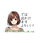 可愛い女性が食事の質問（lycopene作）（個別スタンプ：28）