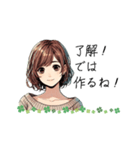 可愛い女性が食事の質問（lycopene作）（個別スタンプ：31）