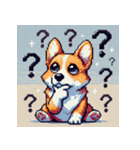 コーギーのドット絵スタンプ（個別スタンプ：23）