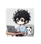 津世実君と愛しい猫③（個別スタンプ：14）