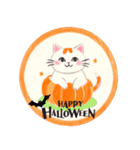 ほんわか猫ハロウィン（個別スタンプ：1）