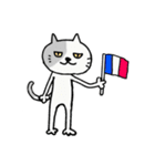 目つき悪めねこ フランス語（個別スタンプ：24）