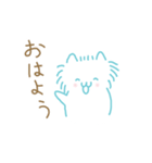 雪のような可愛い白ねこスタンプ（個別スタンプ：1）