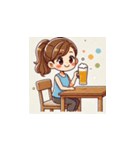 美味しそうに食べる女の子AI（個別スタンプ：16）