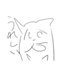 深夜に眠たい中頑張って描いた雑猫（個別スタンプ：8）