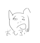 深夜に眠たい中頑張って描いた雑猫（個別スタンプ：15）