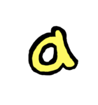 ともさんの、アルファベット【小文字】（個別スタンプ：1）