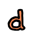 ともさんの、アルファベット【小文字】（個別スタンプ：4）