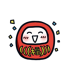 だる1 赤だるま（個別スタンプ：16）