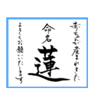 筆文字で命名書(2024年ランキングTOP10)（個別スタンプ：3）