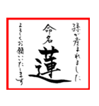 筆文字で命名書(2024年ランキングTOP10)（個別スタンプ：4）