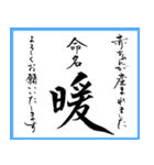 筆文字で命名書(2024年ランキングTOP10)（個別スタンプ：13）