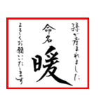 筆文字で命名書(2024年ランキングTOP10)（個別スタンプ：14）