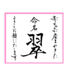 筆文字で命名書(2024年ランキングTOP10)（個別スタンプ：25）