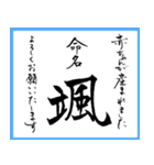 筆文字で命名書(2024年ランキング11〜20位)（個別スタンプ：5）