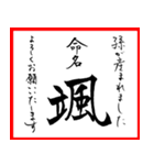 筆文字で命名書(2024年ランキング11〜20位)（個別スタンプ：6）