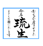 筆文字で命名書(2024年ランキング11〜20位)（個別スタンプ：9）