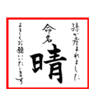 筆文字で命名書(2024年ランキング11〜20位)（個別スタンプ：16）