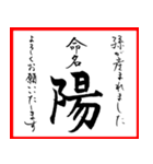 筆文字で命名書(2024年ランキング11〜20位)（個別スタンプ：20）