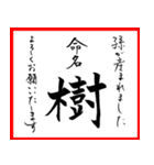 筆文字で命名書(2024年ランキング21〜30位)（個別スタンプ：4）