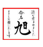 筆文字で命名書(2024年ランキング21〜30位)（個別スタンプ：12）