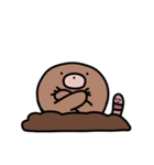 もぐらくんとミミズくんの日常（個別スタンプ：34）