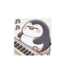 がんばり屋ペンギンのピアノチャレンジ！5（個別スタンプ：4）