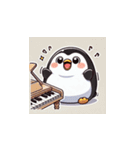 がんばり屋ペンギンのピアノチャレンジ！5（個別スタンプ：6）