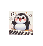 がんばり屋ペンギンのピアノチャレンジ！5（個別スタンプ：14）