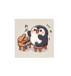 がんばり屋ペンギンのピアノチャレンジ！2（個別スタンプ：1）