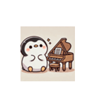 がんばり屋ペンギンのピアノチャレンジ！2（個別スタンプ：4）