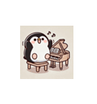 がんばり屋ペンギンのピアノチャレンジ！3（個別スタンプ：1）