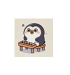 がんばり屋ペンギンのピアノチャレンジ！3（個別スタンプ：3）