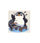 がんばり屋ペンギンのピアノチャレンジ！3（個別スタンプ：10）