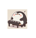 がんばり屋ペンギンのピアノチャレンジ！3（個別スタンプ：19）