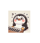 がんばり屋ペンギンのピアノチャレンジ！3（個別スタンプ：23）