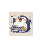 がんばり屋ペンギンのピアノチャレンジ！8（個別スタンプ：3）