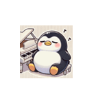 がんばり屋ペンギンのピアノチャレンジ！8（個別スタンプ：7）
