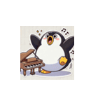 がんばり屋ペンギンのピアノチャレンジ！8（個別スタンプ：22）
