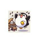 がんばり屋ペンギンのピアノチャレンジ！6（個別スタンプ：3）