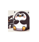 がんばり屋ペンギンのピアノチャレンジ！6（個別スタンプ：4）