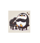 がんばり屋ペンギンのピアノチャレンジ！6（個別スタンプ：8）