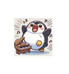 がんばり屋ペンギンのピアノチャレンジ！6（個別スタンプ：9）
